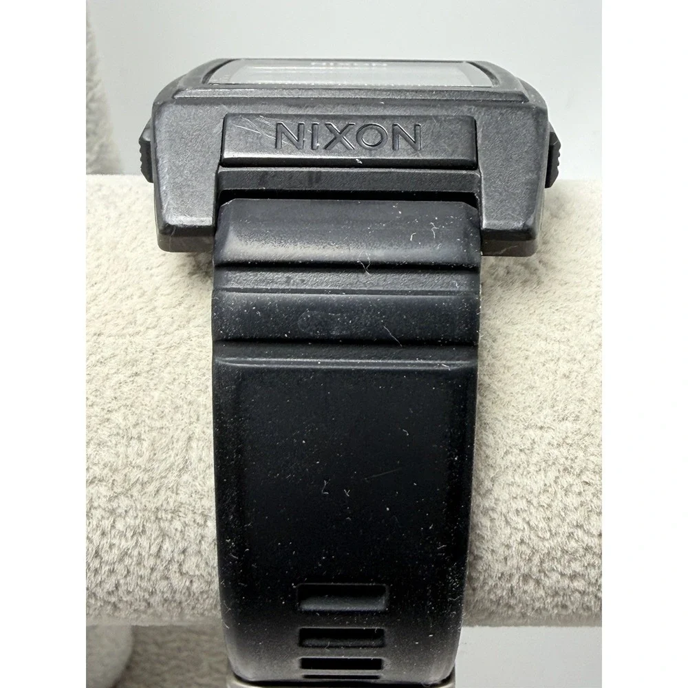 Nixon Base Tide Pro New Battery Digital Watch Black Surf Tactical Mens 42MM 8.5